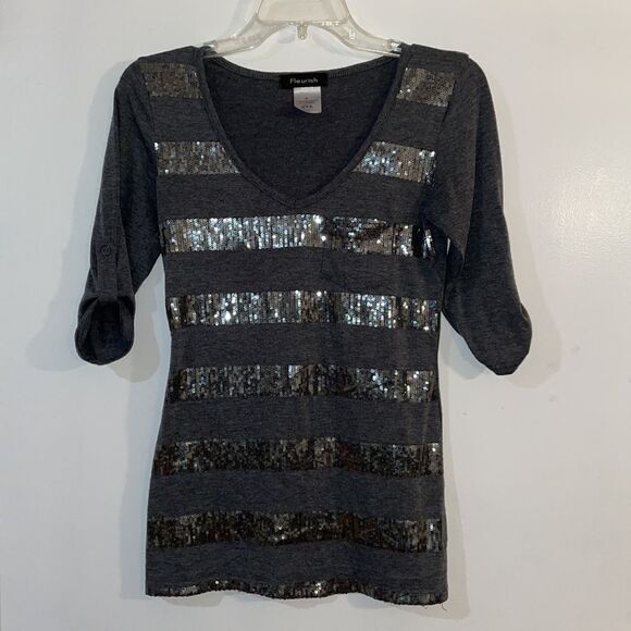 Fleurish Sequin Top women’s size S in great Condition - Picture 2 of 7